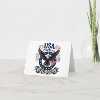 Patriotischer Amerikanischer Adler 250 Jahre 1776- Dankeskarte