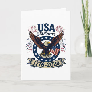 Patriotischer Amerikanischer Adler 250 Jahre 1776- Karte
