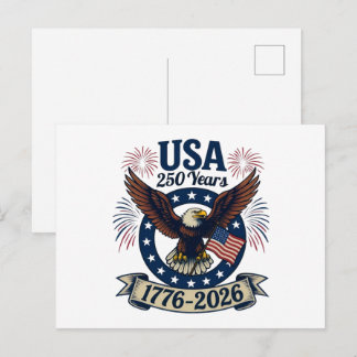 Patriotischer Amerikanischer Adler 250 Jahre 1776- Postkarte