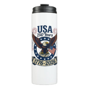 Patriotischer Amerikanischer Adler 250 Jahre 1776- Thermosbecher