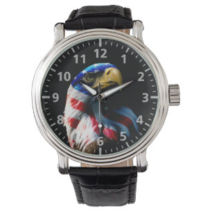 Patriotischer Amerikanischer Adler Armbanduhr