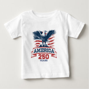 Patriotischer Amerikanischer Adler Frohes 250-jähr Baby T-shirt