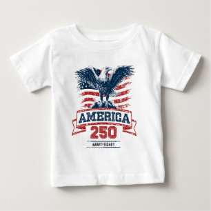 Patriotischer Amerikanischer Adler Frohes 250-jähr Baby T-shirt