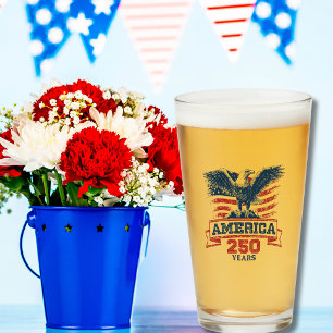 Patriotischer Amerikanischer Adler Frohes 250-jähr Glas