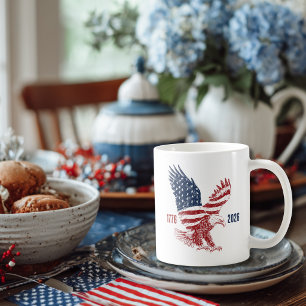 Patriotischer Amerikanischer Adler Frohes 250-jähr Kaffeetasse