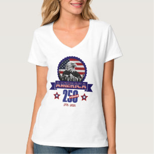 Patriotischer Amerikanischer Adler Frohes 250-jähr T-Shirt