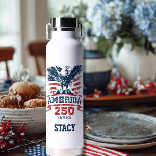 Patriotischer Amerikanischer Adler Frohes 250-jähr Trinkflasche