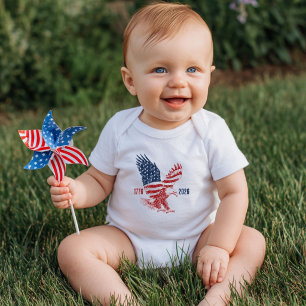 Patriotischer Amerikanischer Adler Frohes 250. Jub Baby Strampler