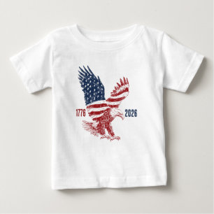 Patriotischer Amerikanischer Adler Frohes 250. Jub Baby T-shirt
