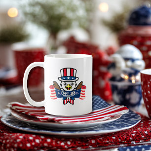 Patriotischer Amerikanischer Adler Frohes 250. Jub Kaffeetasse