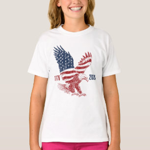 Patriotischer Amerikanischer Adler Frohes 250. Jub T-Shirt