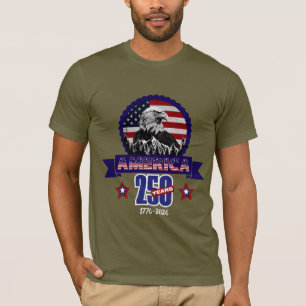 Patriotischer Amerikanischer Adler Frohes 250. Jub T-Shirt