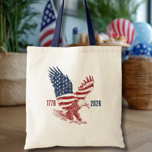 Patriotischer Amerikanischer Adler Frohes 250. Jub Tragetasche