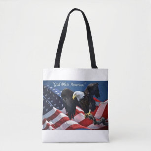 Patriotischer Amerikanischer Adler Gott segne Amer