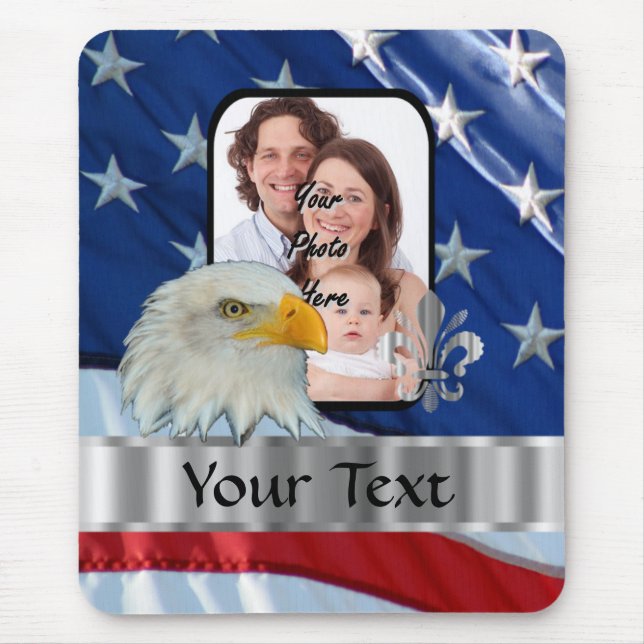 Patriotischer amerikanischer Adler Mousepad (Vorne)