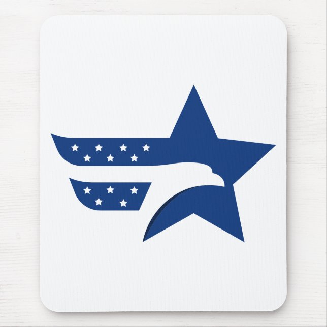 Patriotischer Amerikanischer Adler Stern Mousepad (Vorne)