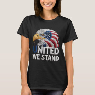 Patriotischer amerikanischer Adler Stickerei Stil T-Shirt