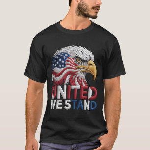 Patriotischer amerikanischer Adler Stickerei Stil  T-Shirt