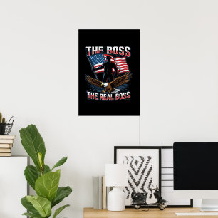 Patriotischer Amerikanischer Adler The Real Boss D Poster