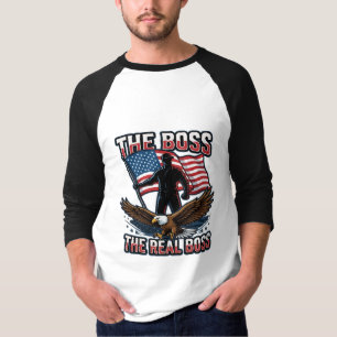 Patriotischer Amerikanischer Adler The Real Boss D T-Shirt