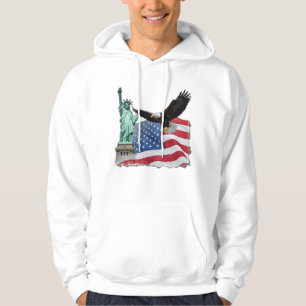 Patriotischer amerikanischer Adler und Flaggendesi Hoodie