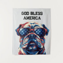 Patriotischer Amerikanischer Bulldogge