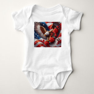 Patriotischer amerikanischer Flagge Baby Einteiler