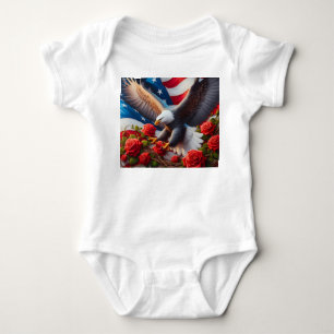 Patriotischer amerikanischer Flagge Baby Einteiler