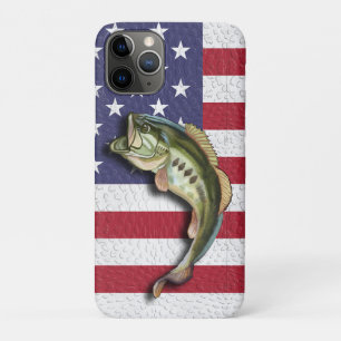 Patriotischer Amerikanischer Flagge Forellenbarsch Case-Mate iPhone Hülle
