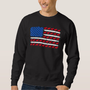 Patriotischer amerikanischer Flagge Französischer Sweatshirt
