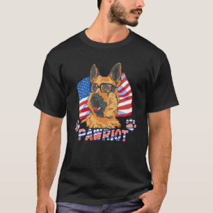 Patriotischer amerikanischer Flaggen-Deutscher-Sch T-Shirt