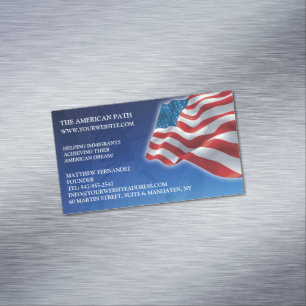 Patriotischer Amerikanischer Flaggen Geschäftskart Magnetische Visitenkarte