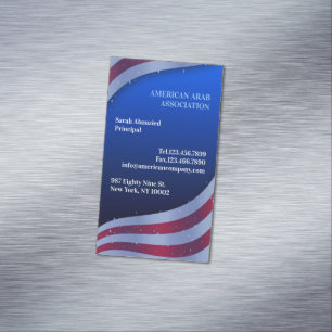 Patriotischer Amerikanischer Flaggen Geschäftskart Magnetische Visitenkarte