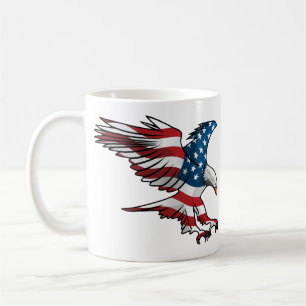Patriotischer Amerikanischer Flaggenadler Kaffeetasse