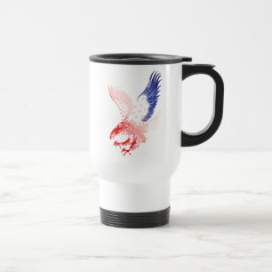 Patriotischer amerikanischer Flaggenadler Reisebecher