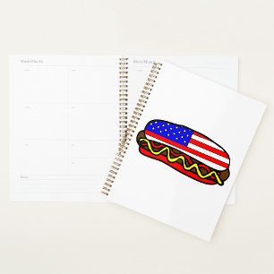 Patriotischer amerikanischer FlaggenHot Dog Planer