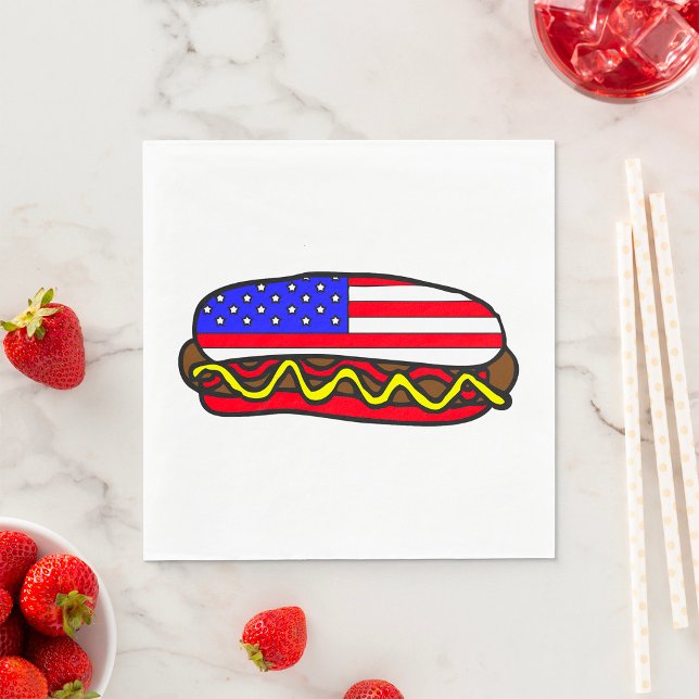 Patriotischer amerikanischer FlaggenHot Dog Serviette (Von Creator hochgeladen)