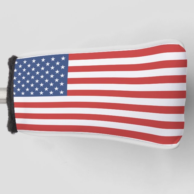 PATRIOTISCHER AMERIKANISCHER FLAGPUTTER GOLFKOPFDE GOLF HEADCOVER (Vorderseite)