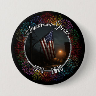 Patriotischer Amerikanischer Geist 1776 - 2026 Fla Button