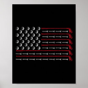Patriotischer amerikanischer Golfer-Geschenk-USA-F Poster