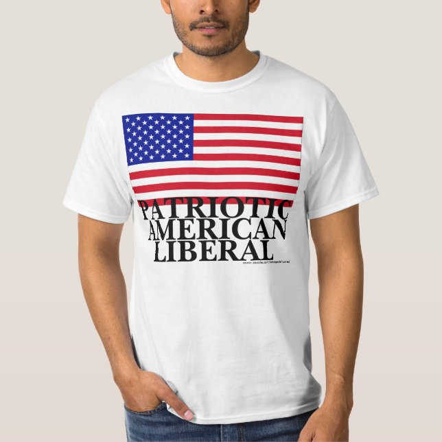 Patriotischer amerikanischer Liberaler T-Shirt (Vorderseite)