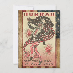 Patriotischer amerikanischer Onkel Sam 4. Juli Feiertagskarte