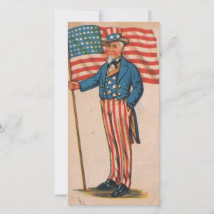 Patriotischer amerikanischer Onkel Sam 4. Juli Feiertagskarte