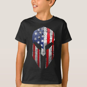 Patriotischer amerikanischer spartanischer Krieger T-Shirt