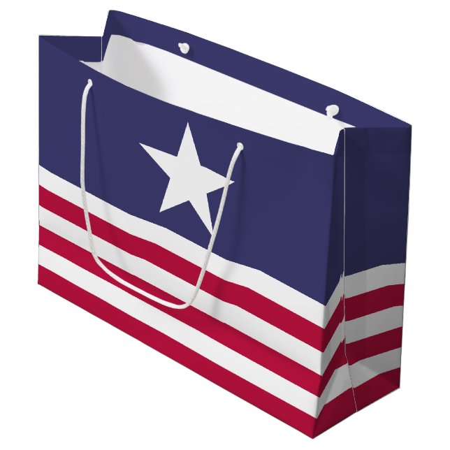 Patriotischer amerikanischer Stil Große Geschenktüte (Vorderseite Schrägansicht)