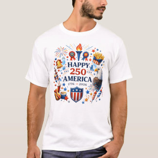 Patriotischer Amerikanischer Stolz Adler Feier T-Shirt