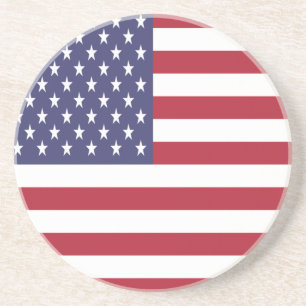 Patriotischer amerikanischer USA-Flagge-Getränkeun Getränkeuntersetzer