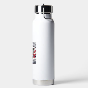 Patriotischer Angelhaken, angehängt an die Freihei Trinkflasche