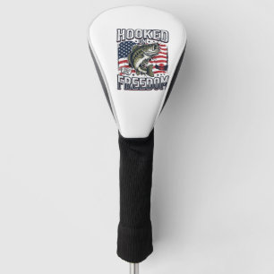 Patriotischer Angelhaken der Freiheit Vintage-Bars Golf Headcover