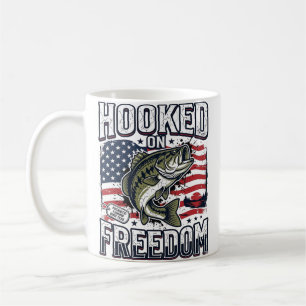Patriotischer Angelhaken der Freiheit Vintage-Bars Kaffeetasse